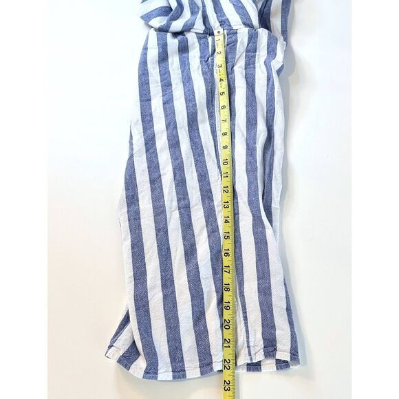 American Eagle Jumpsuit Romper Womens S Strapless  Blue White Striped - Picture 7 of 8